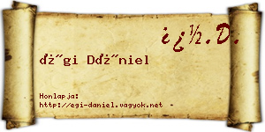 Égi Dániel névjegykártya